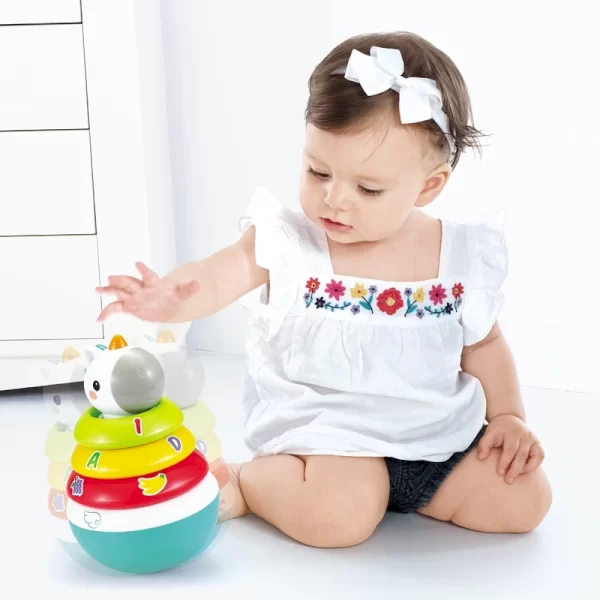 برج هوش تعادلی جغجغه ای Huile Toys مدل یونیکورن کد 3136